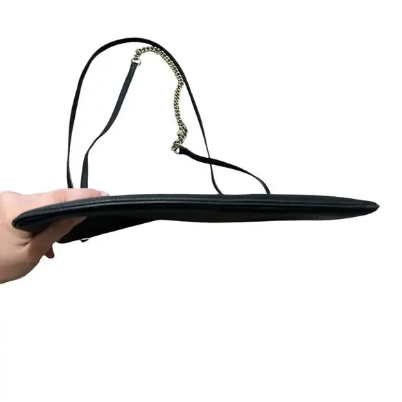 Coach Convertible Crossbody Bag Small Black Pebble Leather Gold Strap Designer - Picture 5 of 10